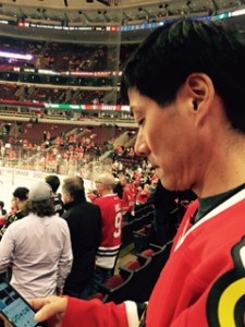 hawks playoff game dad